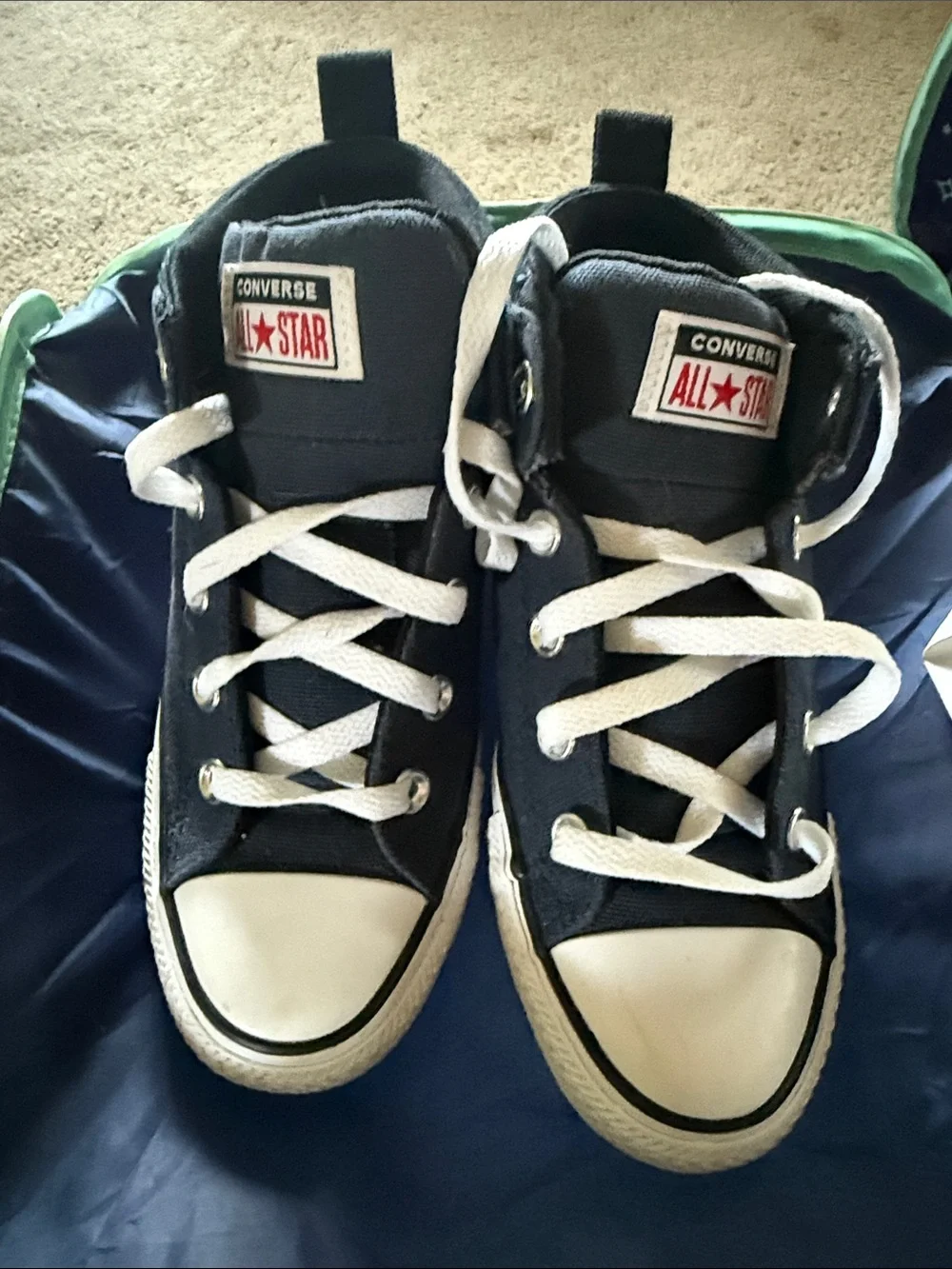 Converse Black and White High Top Sneakers